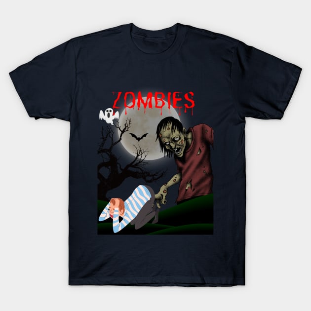 Zombies Vintage Graphic T-Shirt by Designmagenta